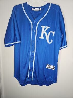 Majestic Coolbase MLB Kansas City Royals # 35 Eric Hosmer Baseball Jersey Sz L